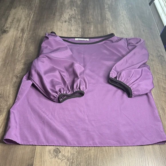 Vintage Purple and Burgundy Silk Skirt and Top Set 70’s Style - Picture 4 of 8